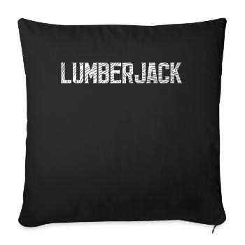 Travail du bois Dicton Bûcheron Forestier Forestier - Housse de coussin décorative 45 x 45 cm - noir - Devant