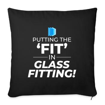 Glazier Window Glass Fitting Fitter Glasswork - Sofa pillowcase 17,3'' x 17,3'' (45 x 45 cm) - black - Front