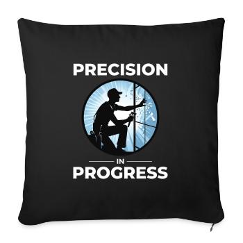 Glazier Window Glass Fitting Fitter Glasswork - Sofa pillowcase 17,3'' x 17,3'' (45 x 45 cm) - black - Front