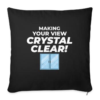 Verglaser Fenster Glasbeschlag Monteur Glasarbeiten - Sofakissenbezug 45 x 45 cm - Schwarz - Vorne