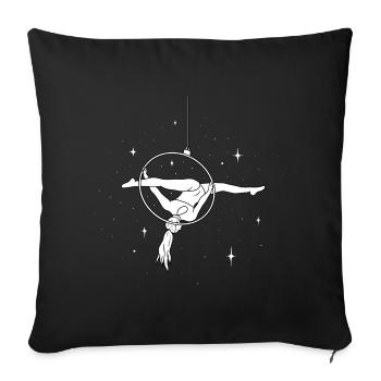 Cerceau aérien Split Ciel étoilé - Housse de coussin décorative 45 x 45 cm - noir - Devant