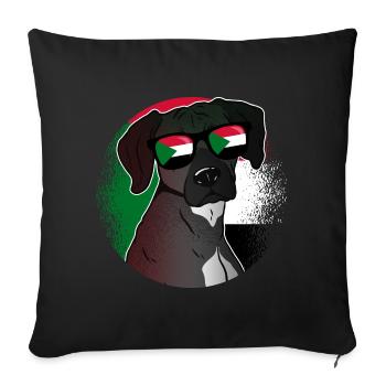 Soudan - Housse de coussin décorative 45 x 45 cm - noir - Devant
