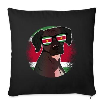 Suriname - Housse de coussin décorative 45 x 45 cm - noir - Devant