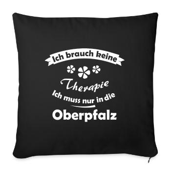 Holidays in the Upper Palatinate - Sofa pillowcase 17,3'' x 17,3'' (45 x 45 cm) - black - Front