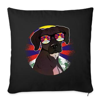 Tibet - Sofa pillowcase 17,3'' x 17,3'' (45 x 45 cm) - black - Front