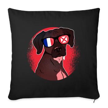 Wallis et Futuna - Housse de coussin décorative 45 x 45 cm - noir - Devant