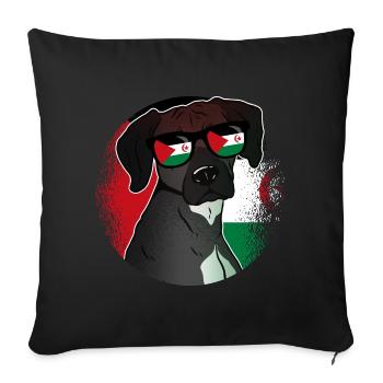 Sahara occidental - Housse de coussin décorative 45 x 45 cm - noir - Devant