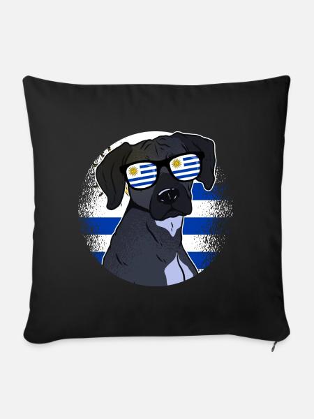 Uruguay - Sofakissenbezug 45 x 45 cm - Schwarz