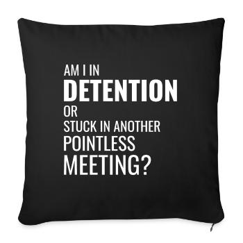 Travail Mèmes Bureau-Humour Lieu De Travail Drôle - Housse de coussin décorative 45 x 45 cm - noir - Devant