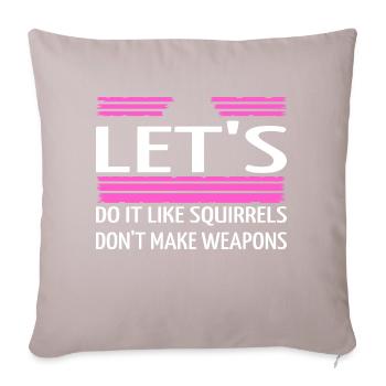 Funky Hippie Festival Anti War Sayings Heart - Sofa pillowcase 17,3'' x 17,3'' (45 x 45 cm) - light taupe - Front