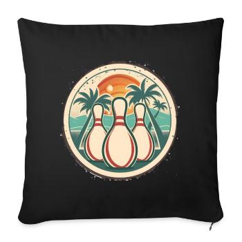 Bowling Graphics - Sofa pillowcase 17,3'' x 17,3'' (45 x 45 cm) - black - Front