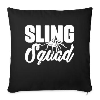 Sling squad Tarantula keeper - Sofa pillowcase 17,3'' x 17,3'' (45 x 45 cm) - black - Front