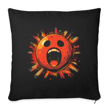 Spooky Bowling Ball - Sofa pillowcase 17,3'' x 17,3'' (45 x 45 cm) - black - Front