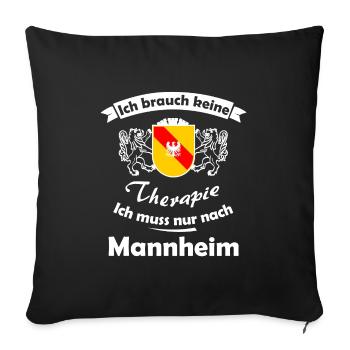 The home in Mannheim - Sofa pillowcase 17,3'' x 17,3'' (45 x 45 cm) - black - Front