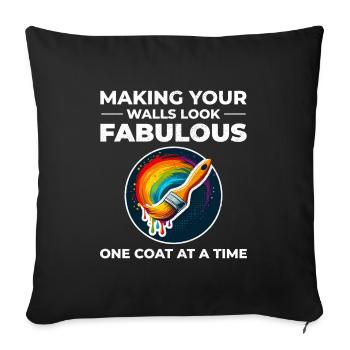House Painter Wall Painting Interior Decorator - Sofa pillowcase 17,3'' x 17,3'' (45 x 45 cm) - black - Front
