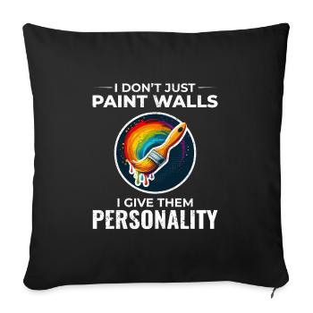 House Painter Wall Painting Interior Decorator - Sofa pillowcase 17,3'' x 17,3'' (45 x 45 cm) - black - Front