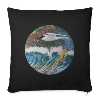 Seagull - Sofa pillowcase 17,3'' x 17,3'' (45 x 45 cm) - black - Front