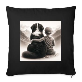 Bouvier bernois - Housse de coussin décorative 45 x 45 cm - noir - Devant