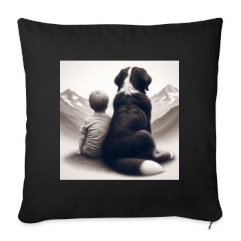 Bouvier bernois - Housse de coussin décorative 45 x 45 cm - noir - Devant