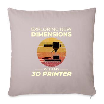 Imprimante 3D Impression 3D - Housse de coussin décorative 45 x 45 cm - taupe clair - Devant