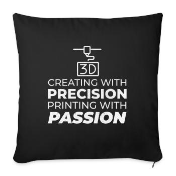 3D-Drucker 3D-Druck - Sofakissenbezug 45 x 45 cm - Schwarz - Vorne