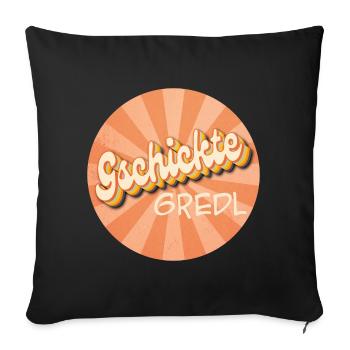 Gredl - femme habile, talentueuse - Housse de coussin décorative 45 x 45 cm - noir - Devant