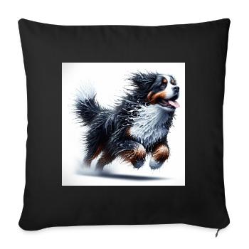 Bouvier bernois - Housse de coussin décorative 45 x 45 cm - noir - Devant