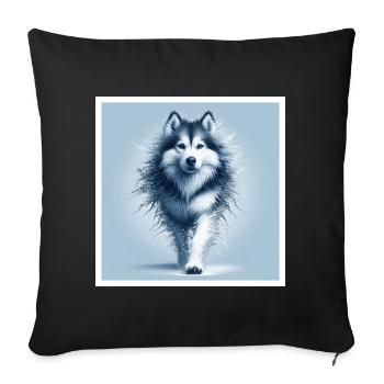 Husky - Sofa pillowcase 17,3'' x 17,3'' (45 x 45 cm) - black - Front