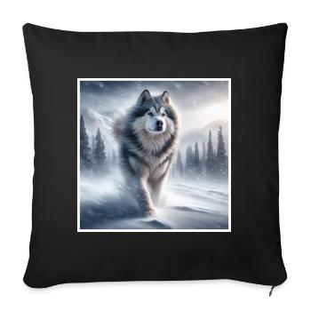 Husky - Sofa pillowcase 17,3'' x 17,3'' (45 x 45 cm) - black - Front
