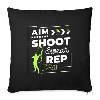 Archer Chasse Tir Sports Cible - Housse de coussin décorative 45 x 45 cm - noir - Devant