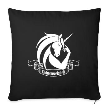 Unicorn Wisdom - Sofa pillowcase 17,3'' x 17,3'' (45 x 45 cm) - black - Front