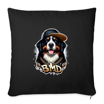 Bouvier bernois - Housse de coussin décorative 45 x 45 cm - noir - Devant