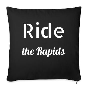 Sayings Rafting Geek Adventure Seekers Jokes - Sofa pillowcase 17,3'' x 17,3'' (45 x 45 cm) - black - Front