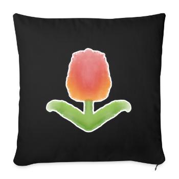 Tulipe ! - Housse de coussin décorative 45 x 45 cm - noir - Devant