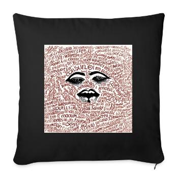 Random Words - Sofa pillowcase 17,3'' x 17,3'' (45 x 45 cm) - black - Front
