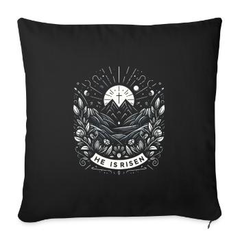 Easter Mountain Landscape Line Style - Sofa pillowcase 17,3'' x 17,3'' (45 x 45 cm) - black - Front