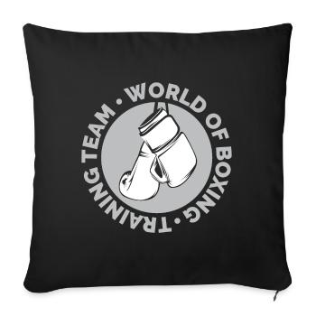 Boxe Sport Entraînement Équipe Club Illustration Logo - Housse de coussin décorative 45 x 45 cm - noir - Devant
