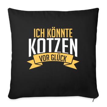 I'm in such a good mood I could puke - Sofa pillowcase 17,3'' x 17,3'' (45 x 45 cm) - black - Front