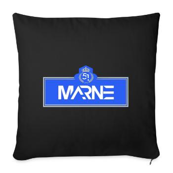 Marne - Housse de coussin décorative 45 x 45 cm - noir - Devant