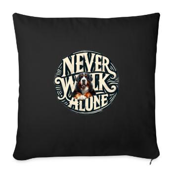 Berner Sennenhund - Sofakissenbezug 45 x 45 cm - Schwarz - Vorne