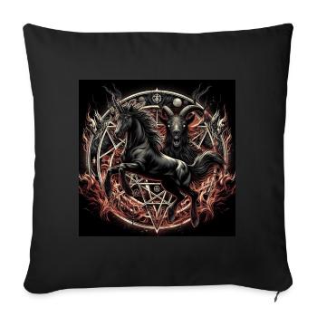 Satanic Horse - Sofa pillowcase 17,3'' x 17,3'' (45 x 45 cm) - black - Front