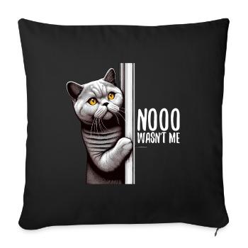No I Wasn't BKH Blue Cat Gift - Sofa pillowcase 17,3'' x 17,3'' (45 x 45 cm) - black - Front