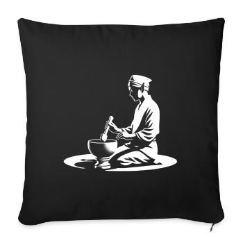 "Elvish Sound Meditation" - Sofa pillowcase 17,3'' x 17,3'' (45 x 45 cm) - black - Front