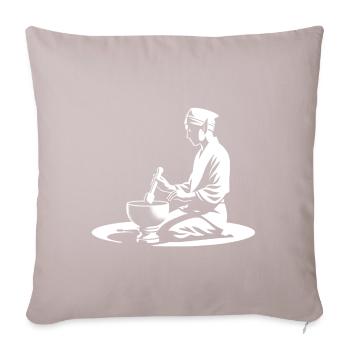 "Elvish Sound Meditation" - Sofa pillowcase 17,3'' x 17,3'' (45 x 45 cm) - light taupe - Front