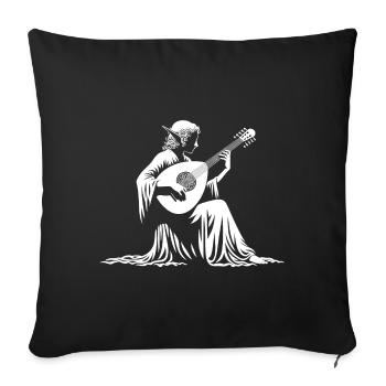 Elfenlied on the lute - Sofa pillowcase 17,3'' x 17,3'' (45 x 45 cm) - black - Front