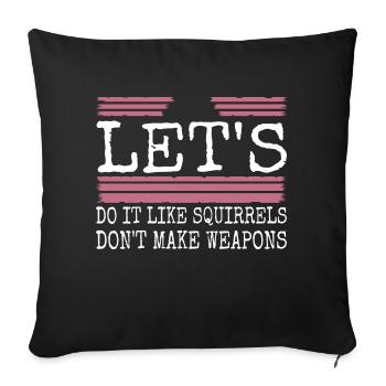 cadeau d’anniversaire cool mouvement de paix dictons drôles - Housse de coussin décorative 45 x 45 cm - noir - Devant