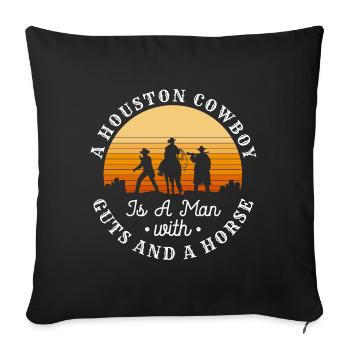 Rodeo Country Lasso - Sofakissenbezug 45 x 45 cm - Schwarz - Vorne