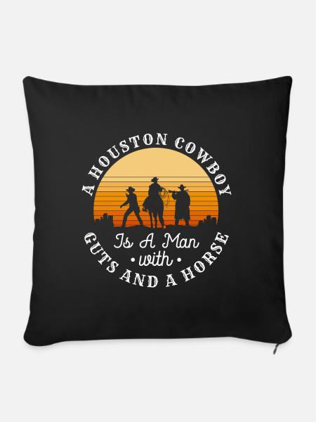 Rodeo Country Lasso - Sofakissenbezug 45 x 45 cm - Schwarz