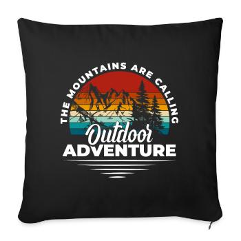 Mountaineer, Climber, Sport Climbing, Outdoor - Sofa pillowcase 17,3'' x 17,3'' (45 x 45 cm) - black - Front