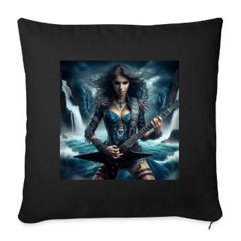 Ocean Metaller, - Sofakissenbezug 45 x 45 cm - Schwarz - Vorne